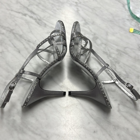 Adrianna Papell Silver Embellished Strappy Sandals NEW Size US8 - Picture 4 of 10